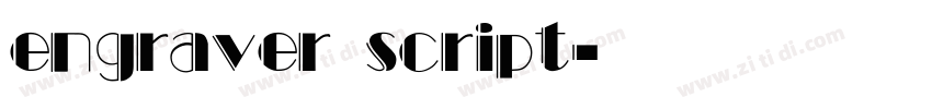 engraver script字体转换 engraver script字体转换